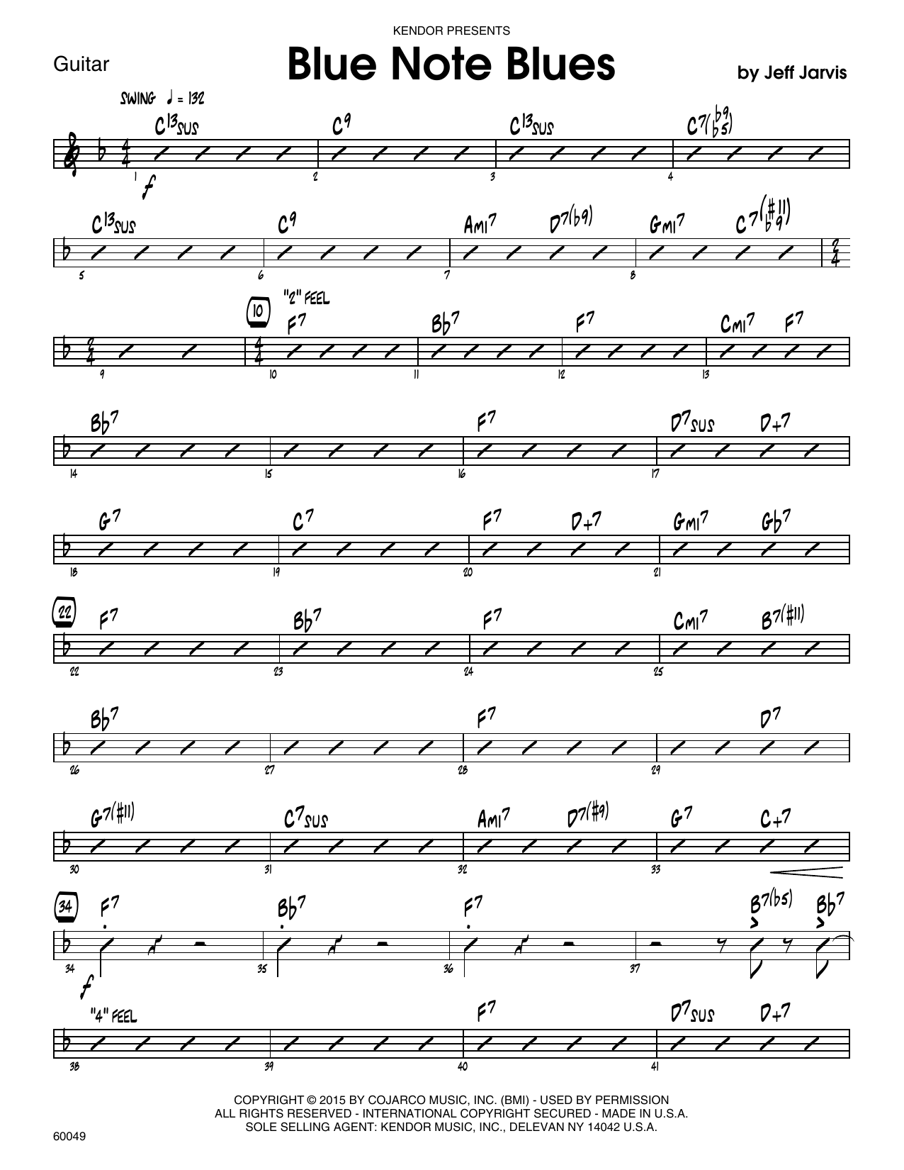 Download Jeff Jarvis Blue Note Blues - Guitar Sheet Music