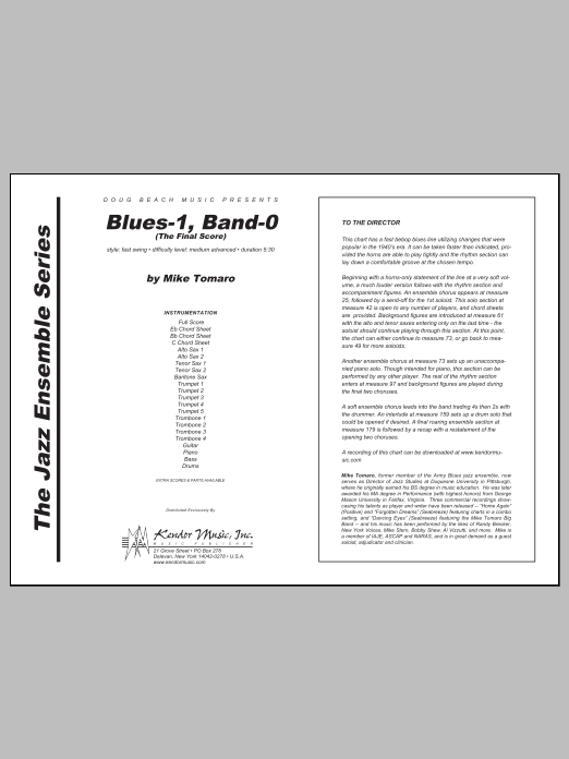 Download Tomaro Blues-1, Band-0 (The Final Score) - Ful Sheet Music