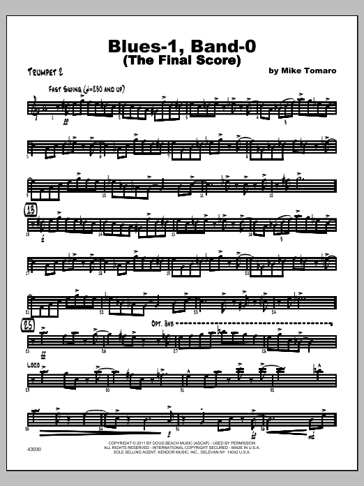 Download Tomaro Blues-1, Band-0 (The Final Score) - Tru Sheet Music