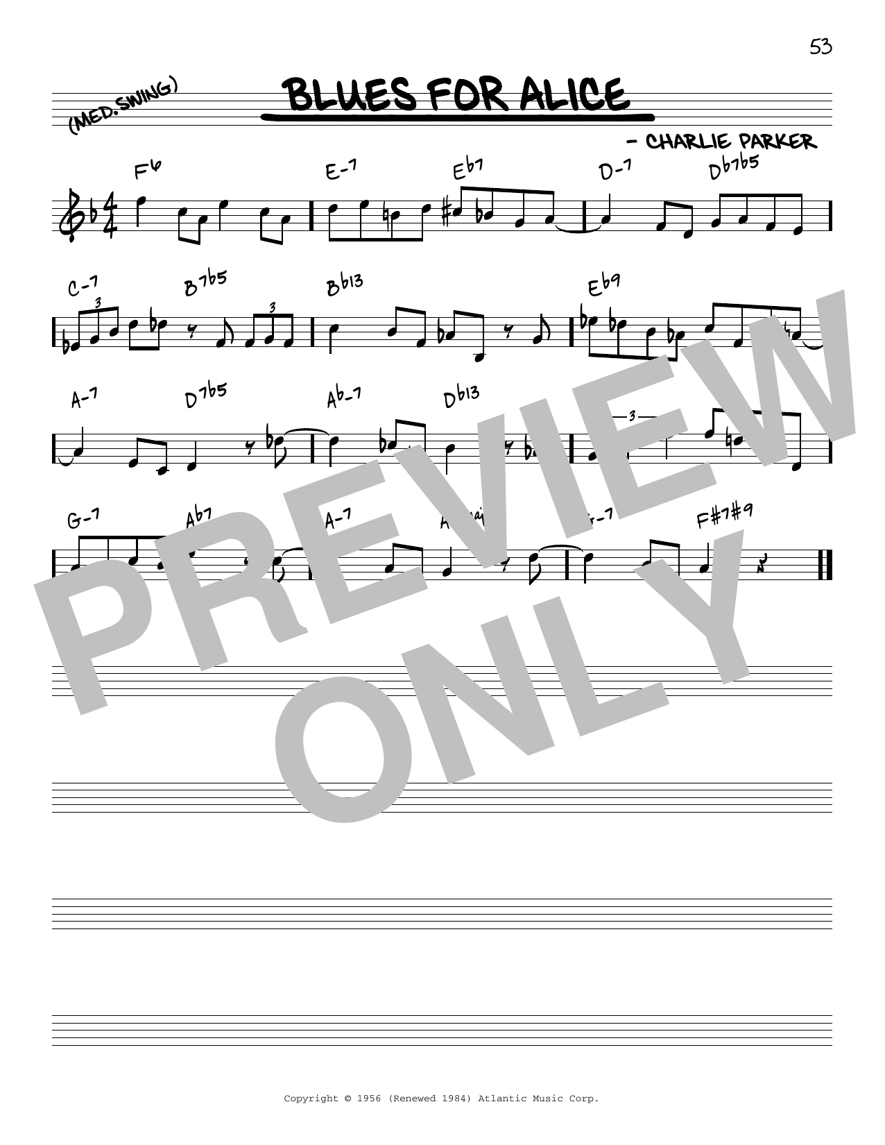 Download Charlie Parker Blues For Alice [Reharmonized version] Sheet Music