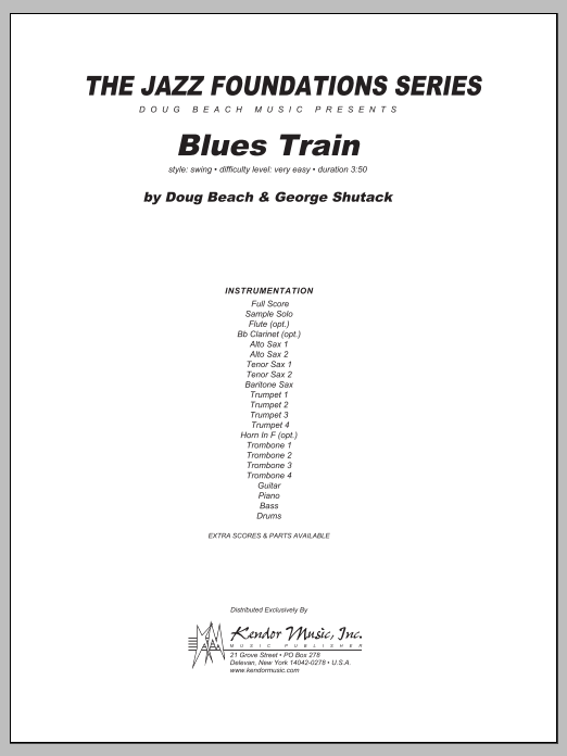 Download Beach, Shutack Blues Train - Full Score Sheet Music