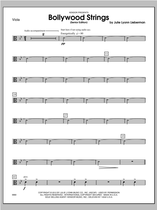 Download Â Lieberman Bollywood Strings (Senior Edition) - Vi Sheet Music
