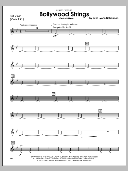 Download Â Lieberman Bollywood Strings (Senior Edition) - Vi Sheet Music