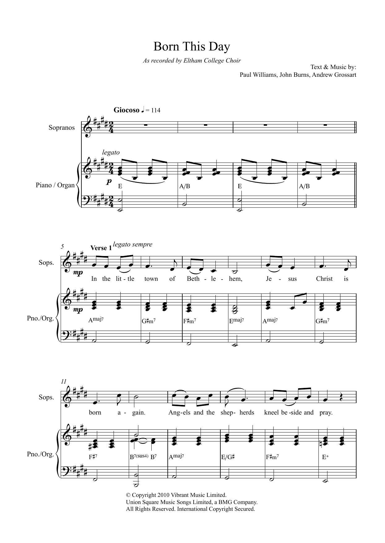 Download Paul Williams Born This Day Sheet Music