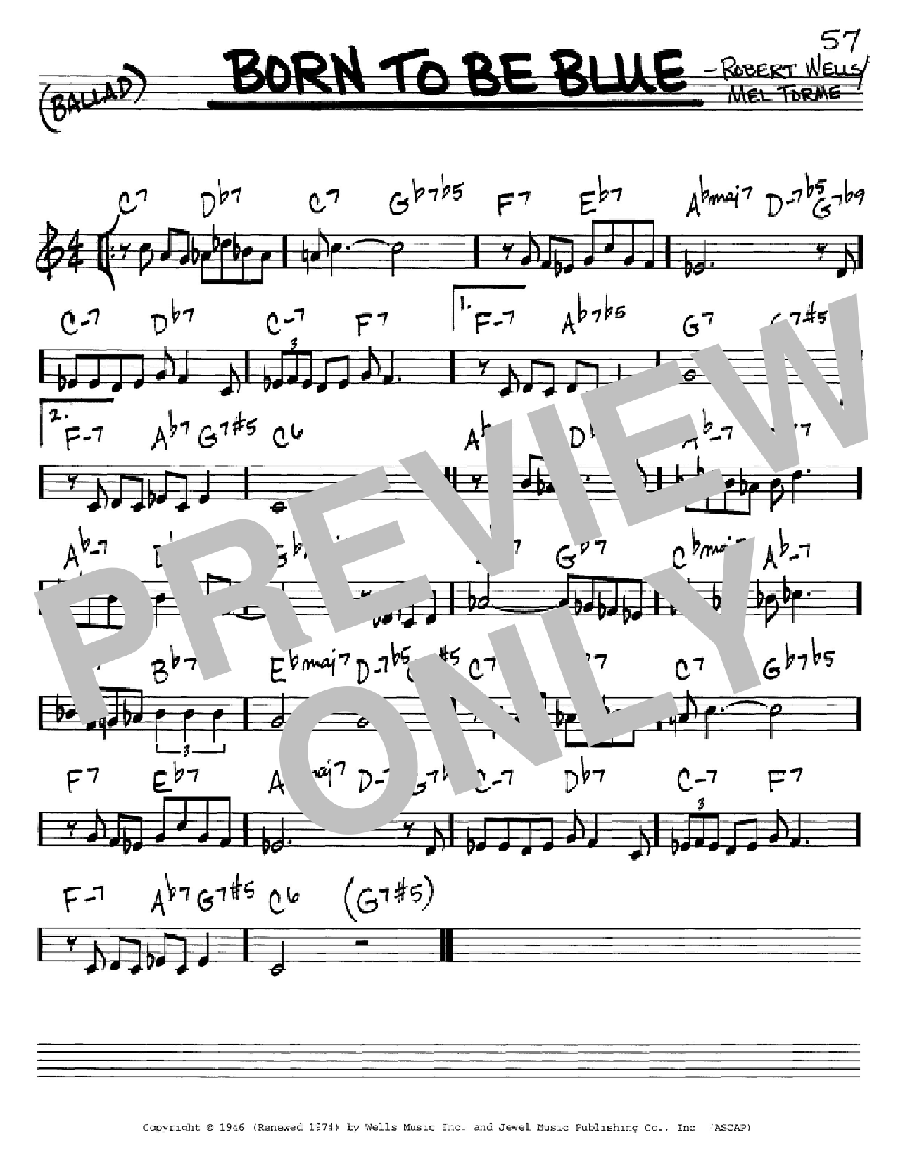 Download Mel Torme Born To Be Blue Sheet Music