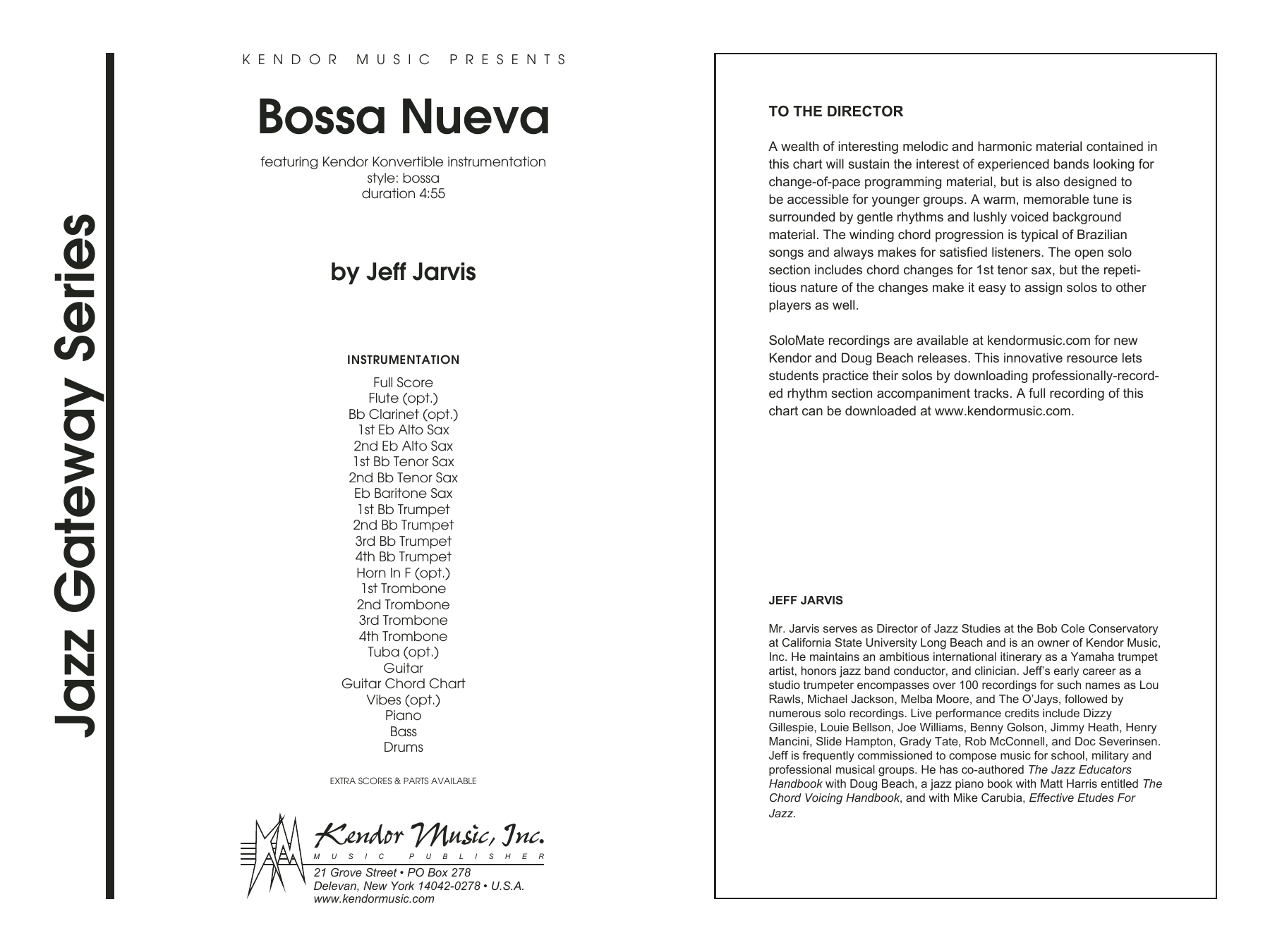 Download Jeff Jarvis Bossa Nueva - Full Score Sheet Music