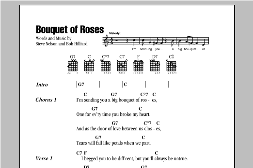 Download Eddy Arnold Bouquet Of Roses Sheet Music