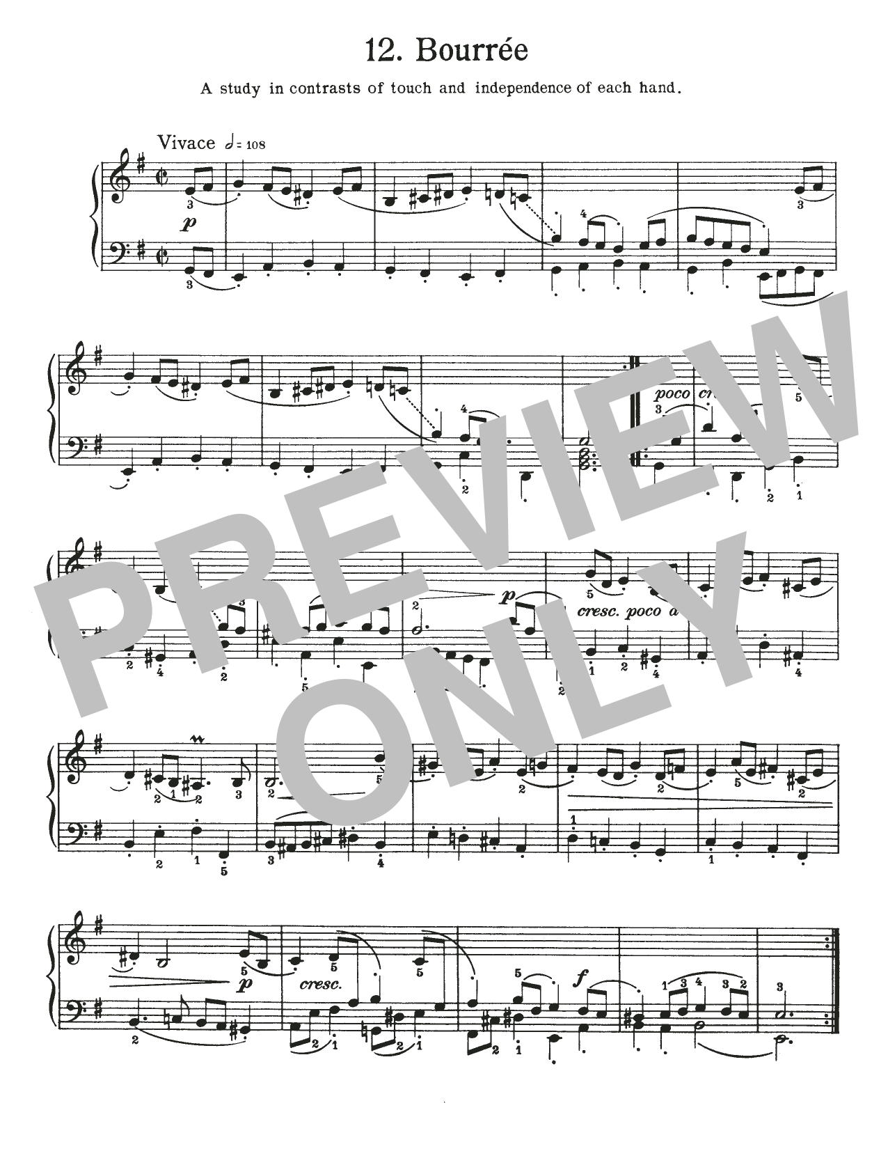 Download Johann Sebastian Bach Bourree, BWV 996 Sheet Music