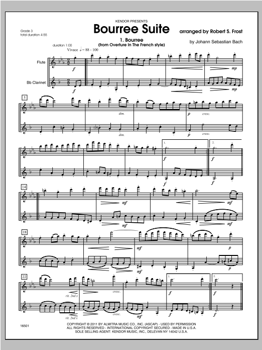Download Frost Bourree Suite Sheet Music