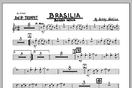 Download Sammy Nestico Brasilia - 2nd Bb Trumpet Sheet Music