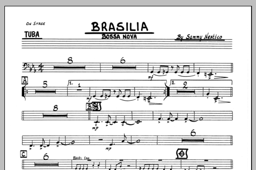 Download Sammy Nestico Brasilia - Tuba Sheet Music
