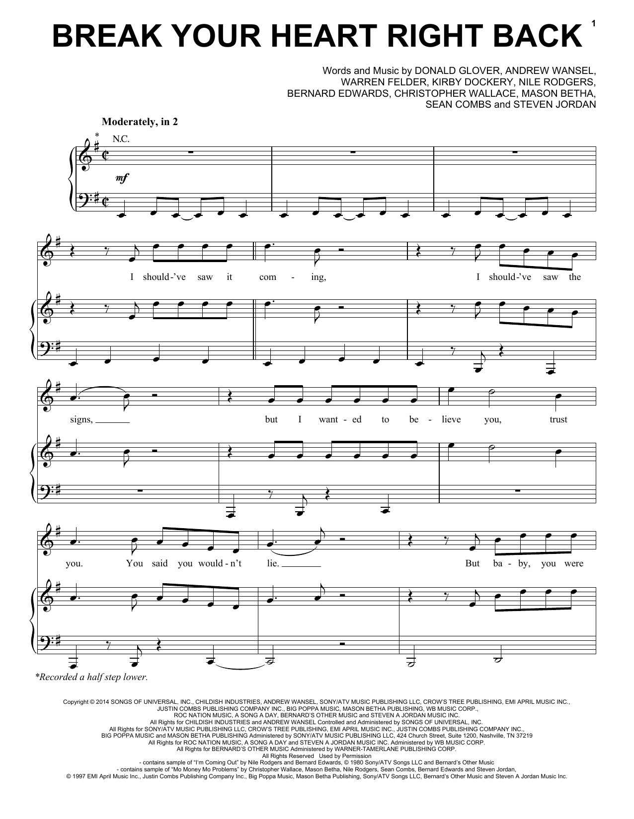 Download Ariana Grande Break Your Heart Right Back Sheet Music