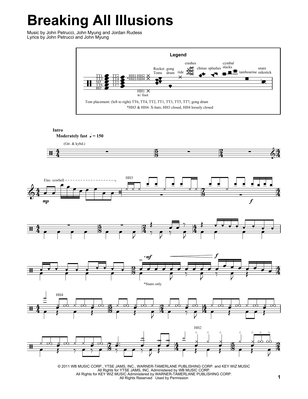Download Dream Theater Breaking All Illusions Sheet Music