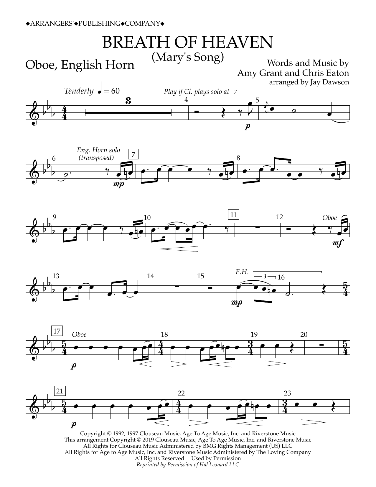 Download Amy Grant Breath of Heaven (Mary's Song) (arr. Ja Sheet Music