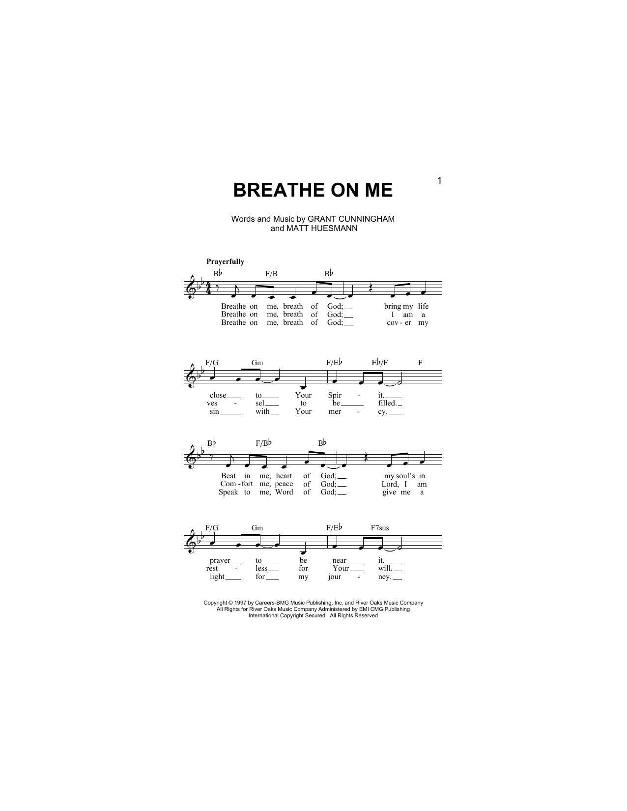 Download Sandi Patty Breathe On Me Sheet Music