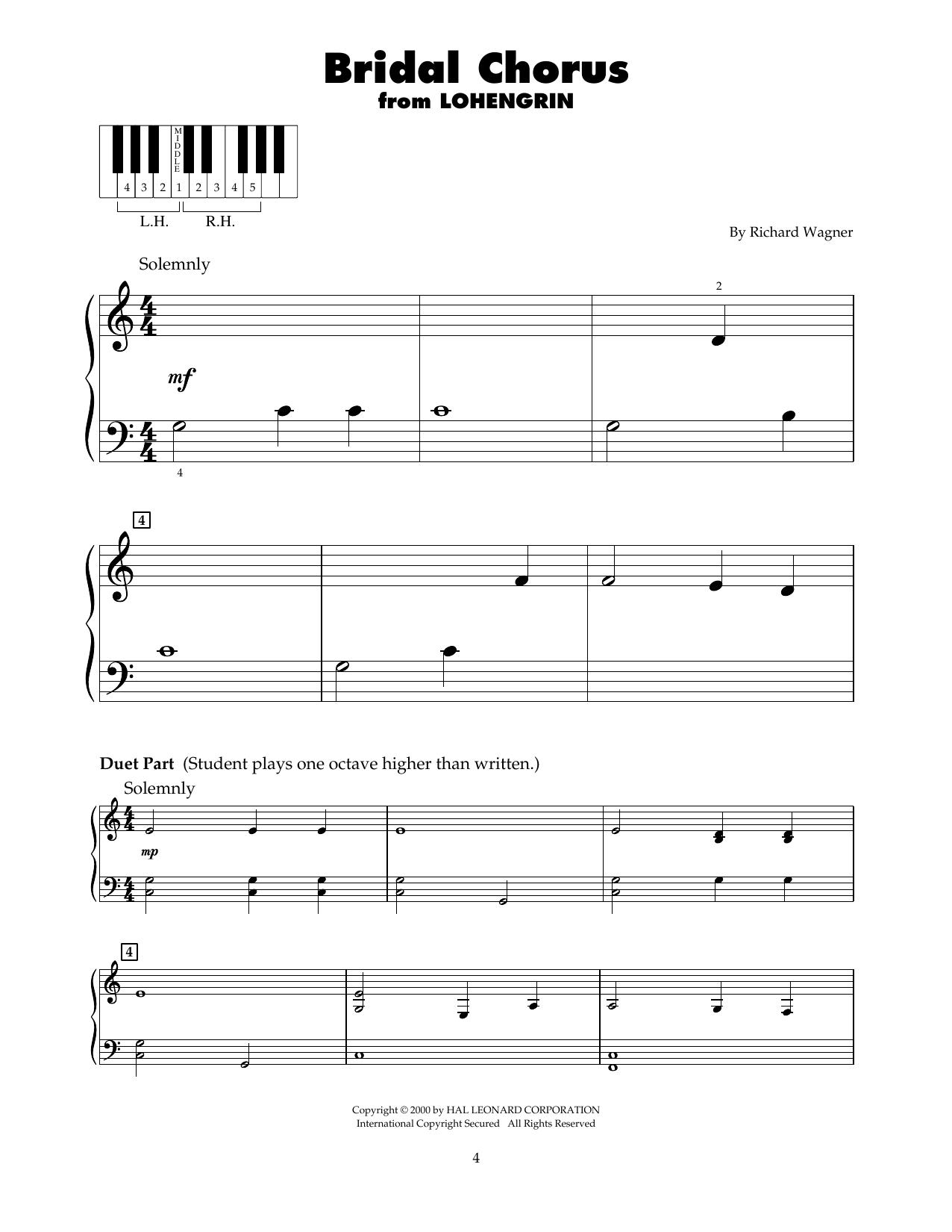 Download Richard Wagner Bridal Chorus (arr. Carol Klose) Sheet Music