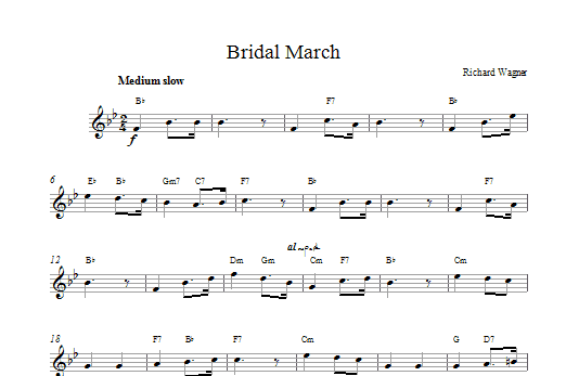 Download Richard Wagner Bridal March Sheet Music