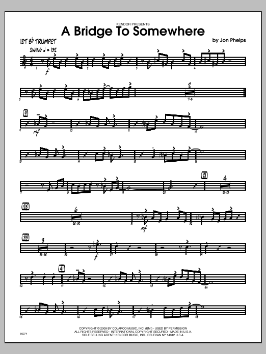 Download Phelps Bridge To Somewhere, A - 1st Bb Trumpet Sheet Music