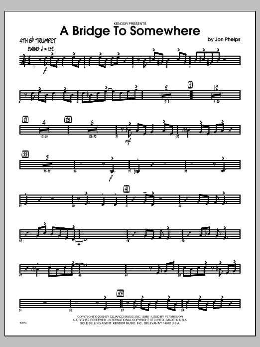 Download Phelps Bridge To Somewhere, A - 4th Bb Trumpet Sheet Music