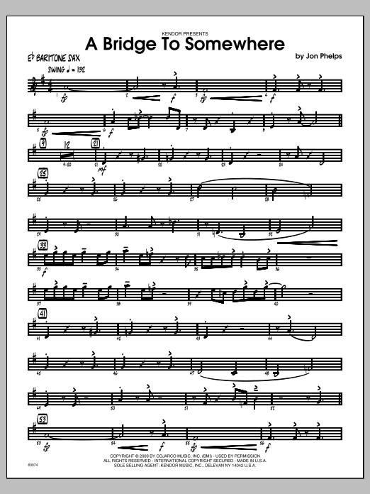 Download Phelps Bridge To Somewhere, A - Baritone Sax Sheet Music
