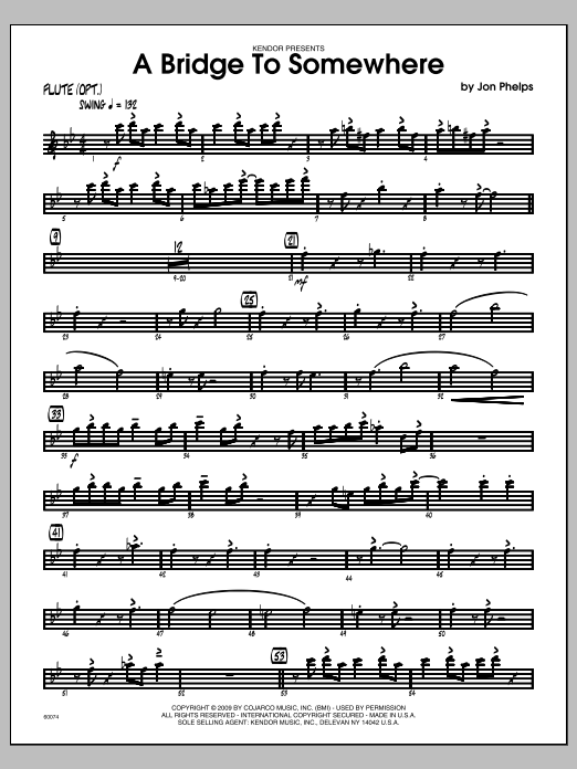 Download Phelps Bridge To Somewhere, A - Flute Sheet Music