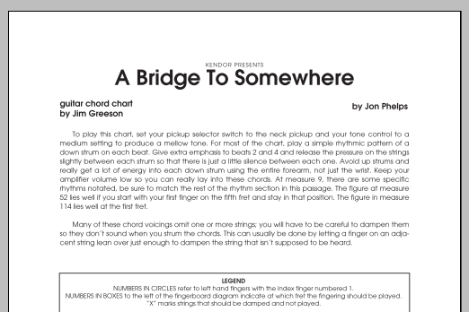 Download Phelps Bridge To Somewhere, A - Guitar Chord C Sheet Music