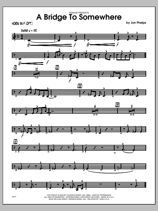 Download Phelps Bridge To Somewhere, A - Horn in F Sheet Music