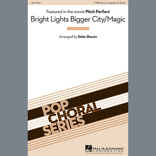 Download Deke Sharon Bright Lights Bigger City/Magic Sheet Music and Printable PDF Score for TTBB Choir