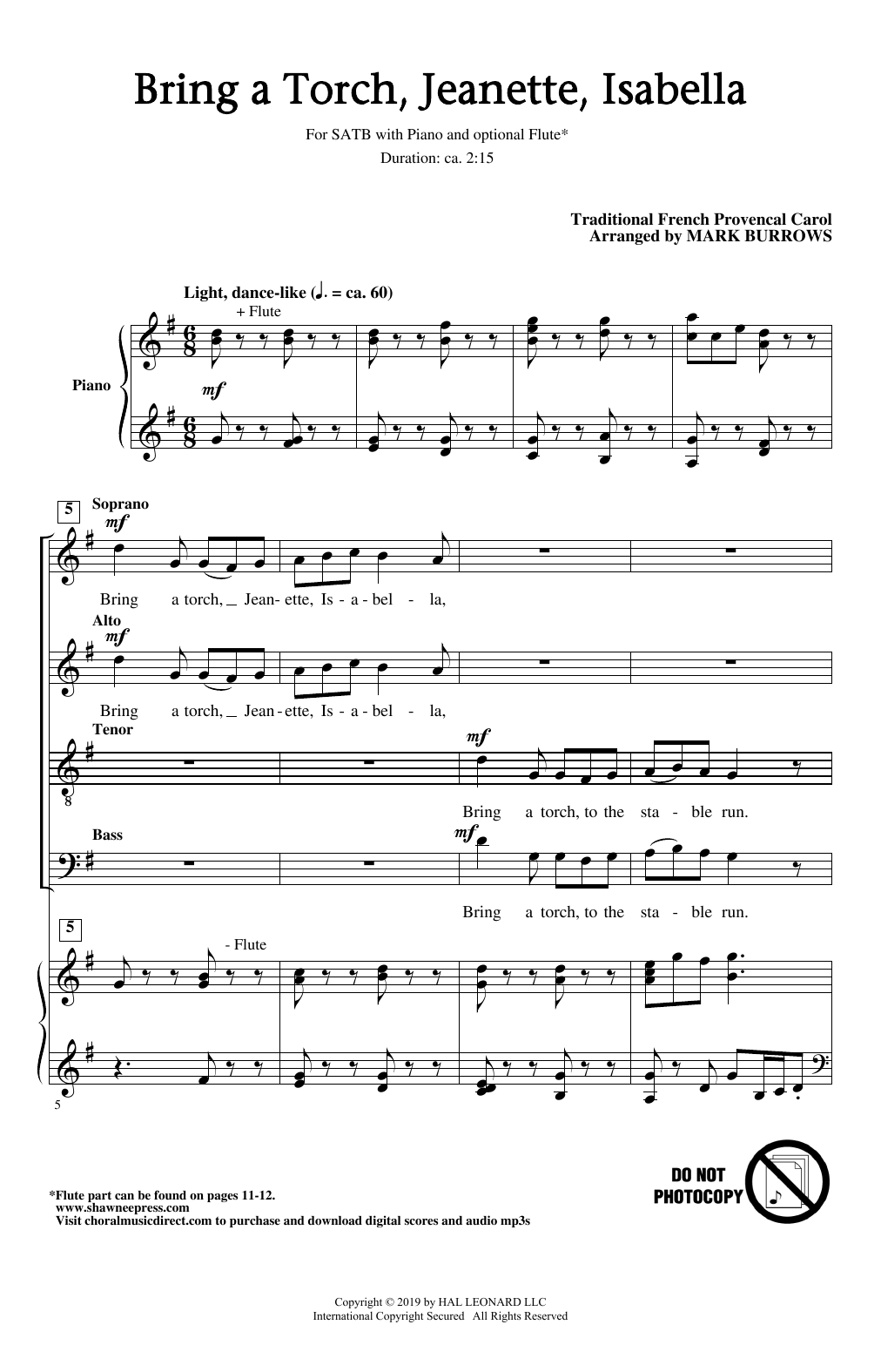 Download 17th Century French Carol Bring A Torch, Jeanette, Isabella (arr. Sheet Music