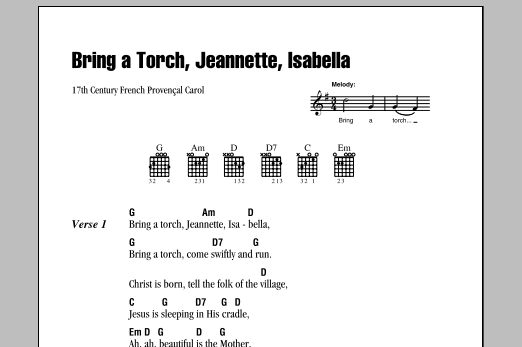 Download 17th Century French Carol Bring A Torch, Jeannette Isabella Sheet Music
