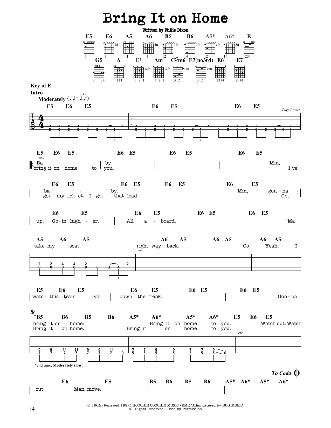 Download Sonny Boy Williamson Bring It On Home Sheet Music