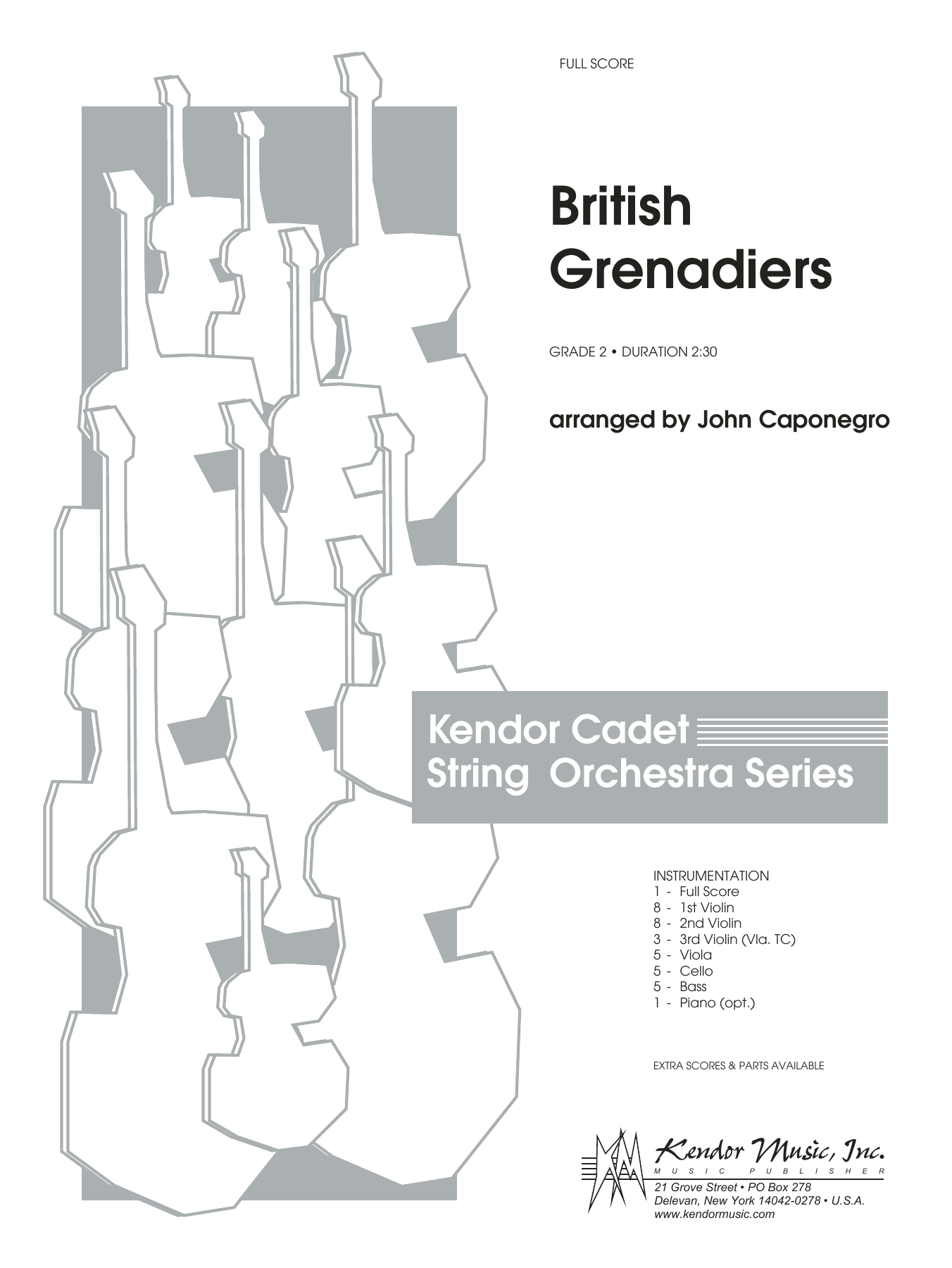 Download John Caponegro British Grenadiers - Full Score Sheet Music