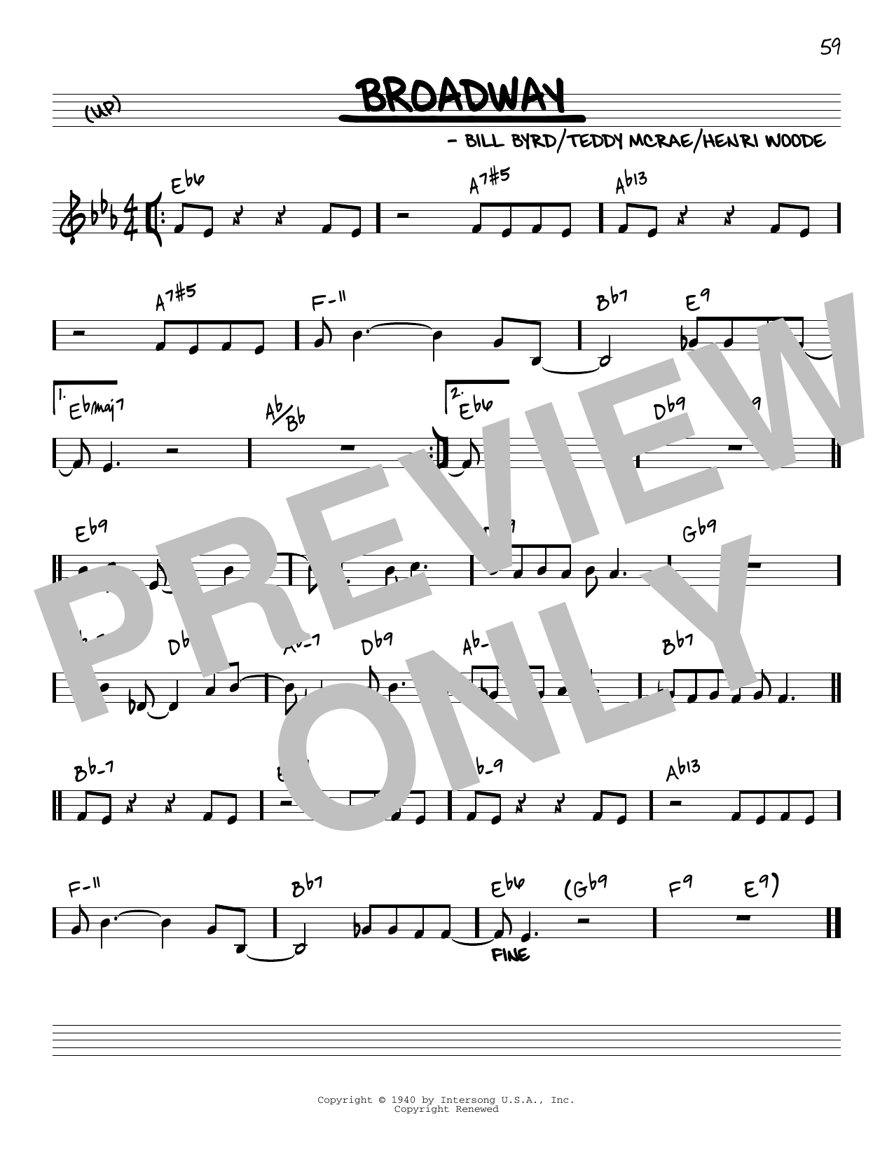 Download Count Basie Broadway [Reharmonized version] (arr. J Sheet Music