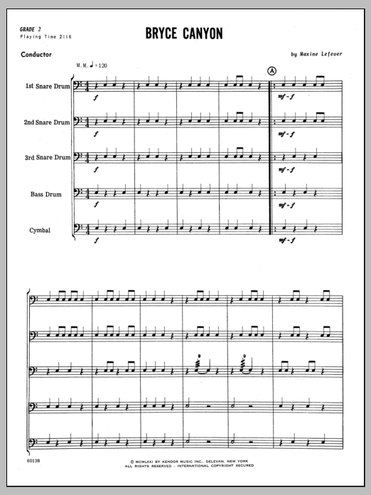 Download Lefever Bryce Canyon - Full Score Sheet Music