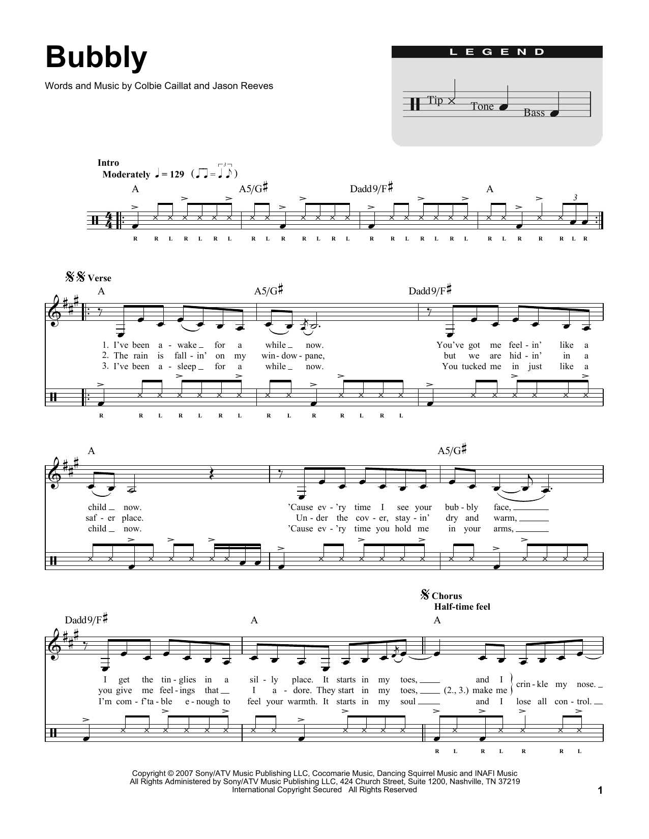 Download Colbie Caillat Bubbly Sheet Music
