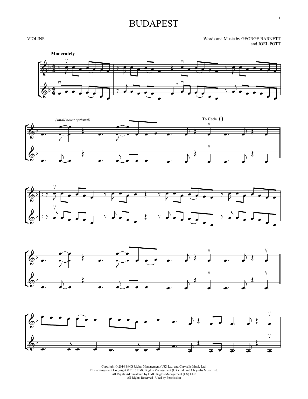Download George Ezra Budapest Sheet Music
