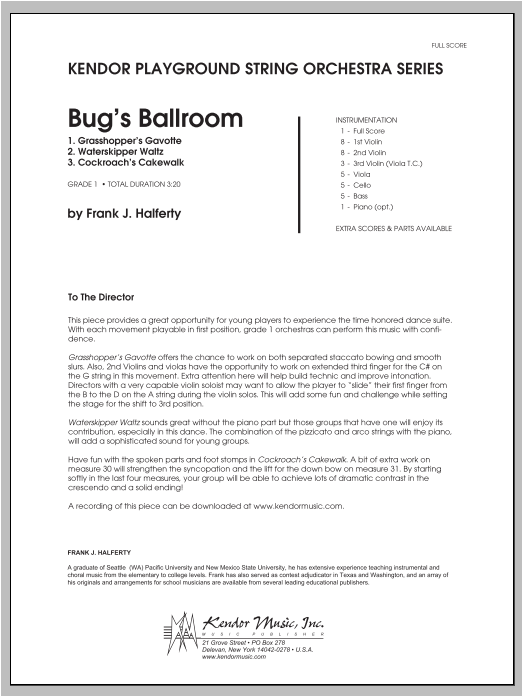 Download Halferty Bug's Ballroom - Full Score Sheet Music
