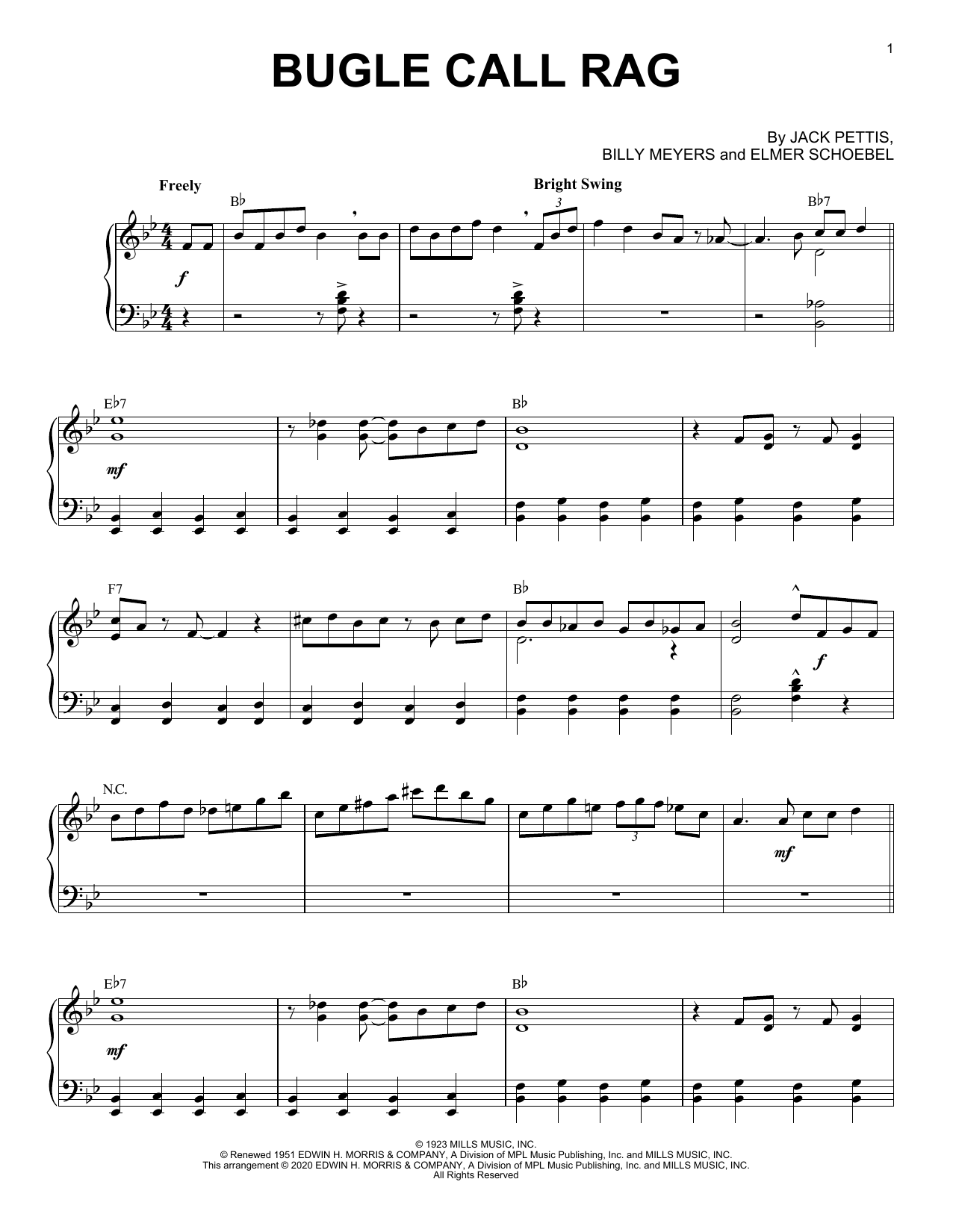 Download Jack Pettis Bugle Call Rag [Jazz version] (arr. Bre Sheet Music