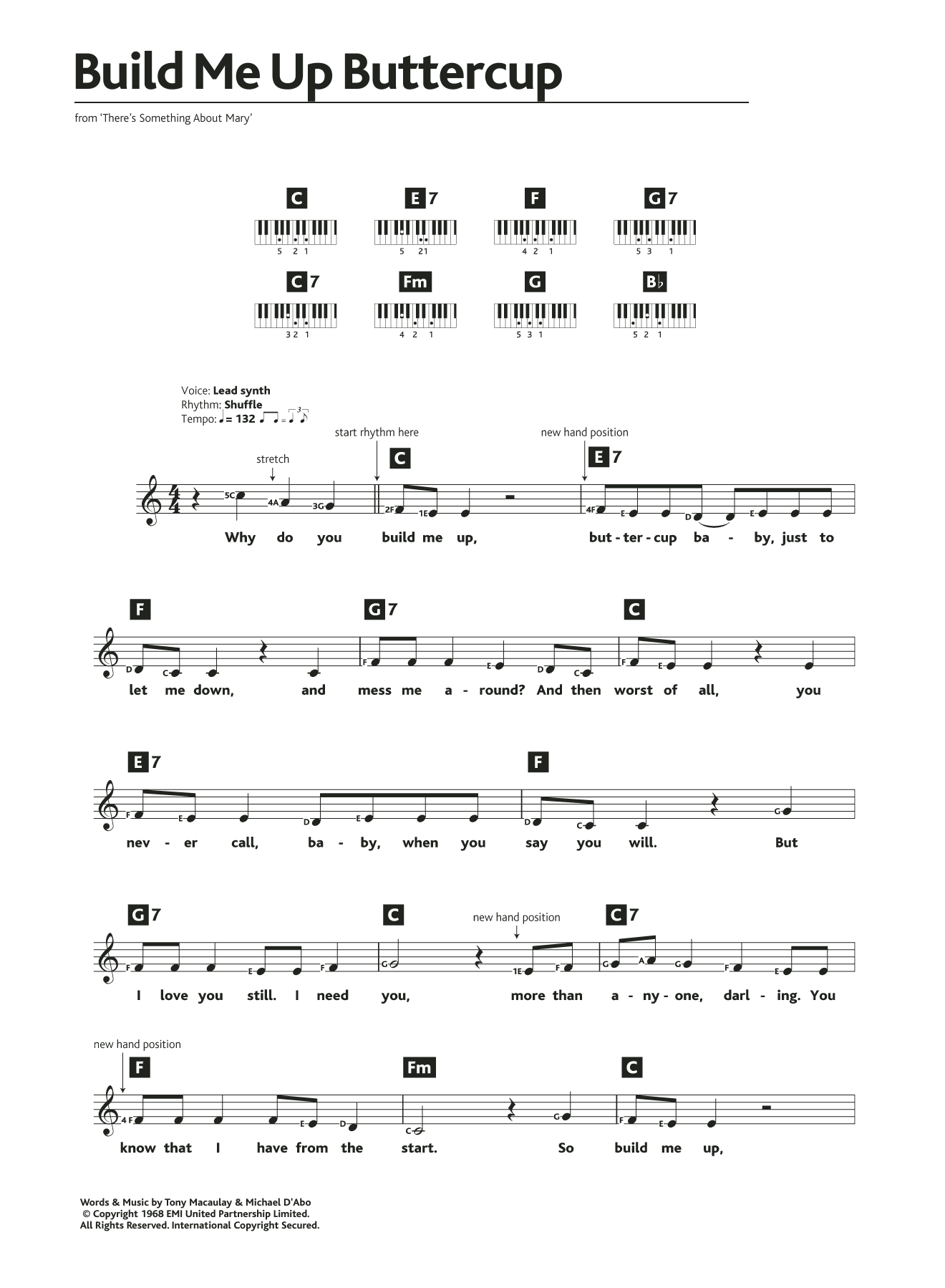Download The Foundations Build Me Up Buttercup Sheet Music
