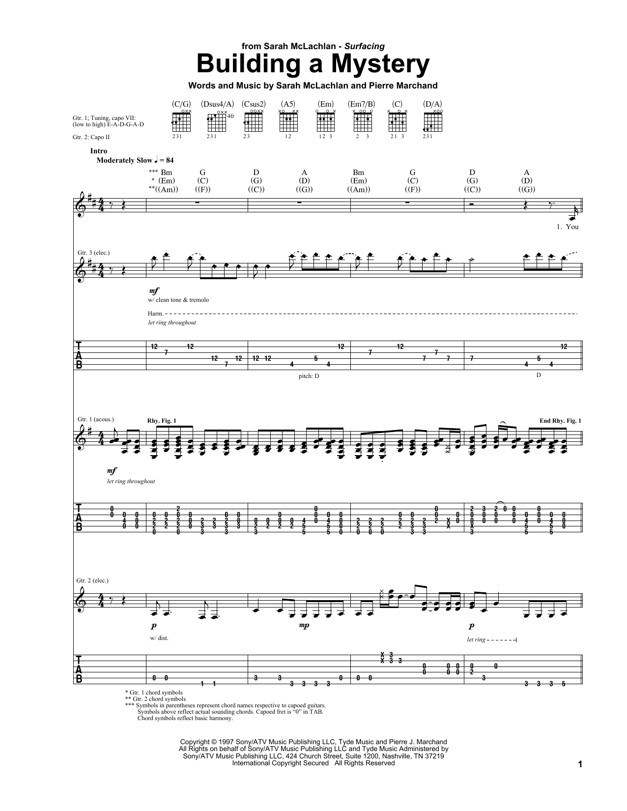 Download Sarah McLachlan Building A Mystery Sheet Music