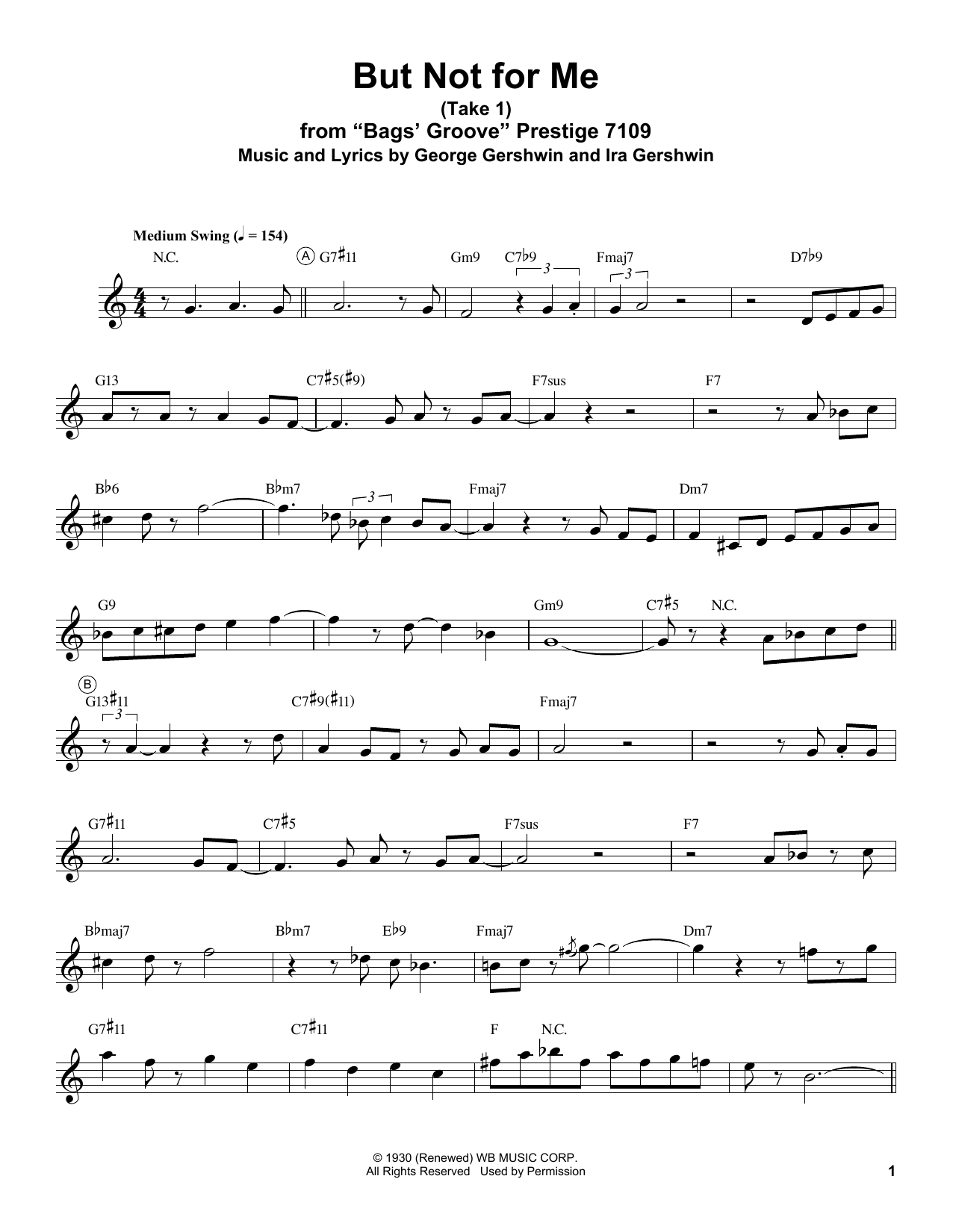 Download Miles Davis But Not For Me Sheet Music