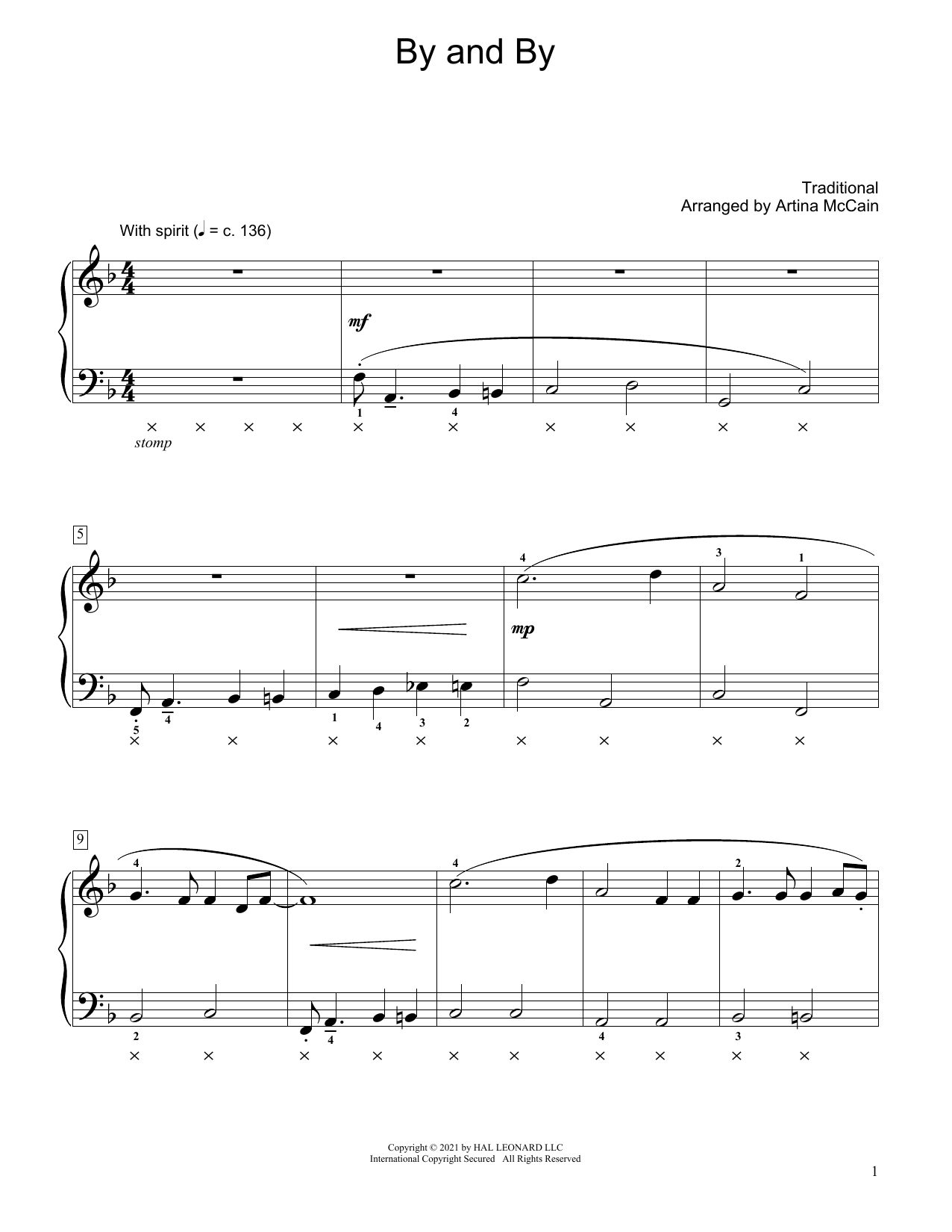 Download Traditional By And By (arr. Artina McCain) Sheet Music