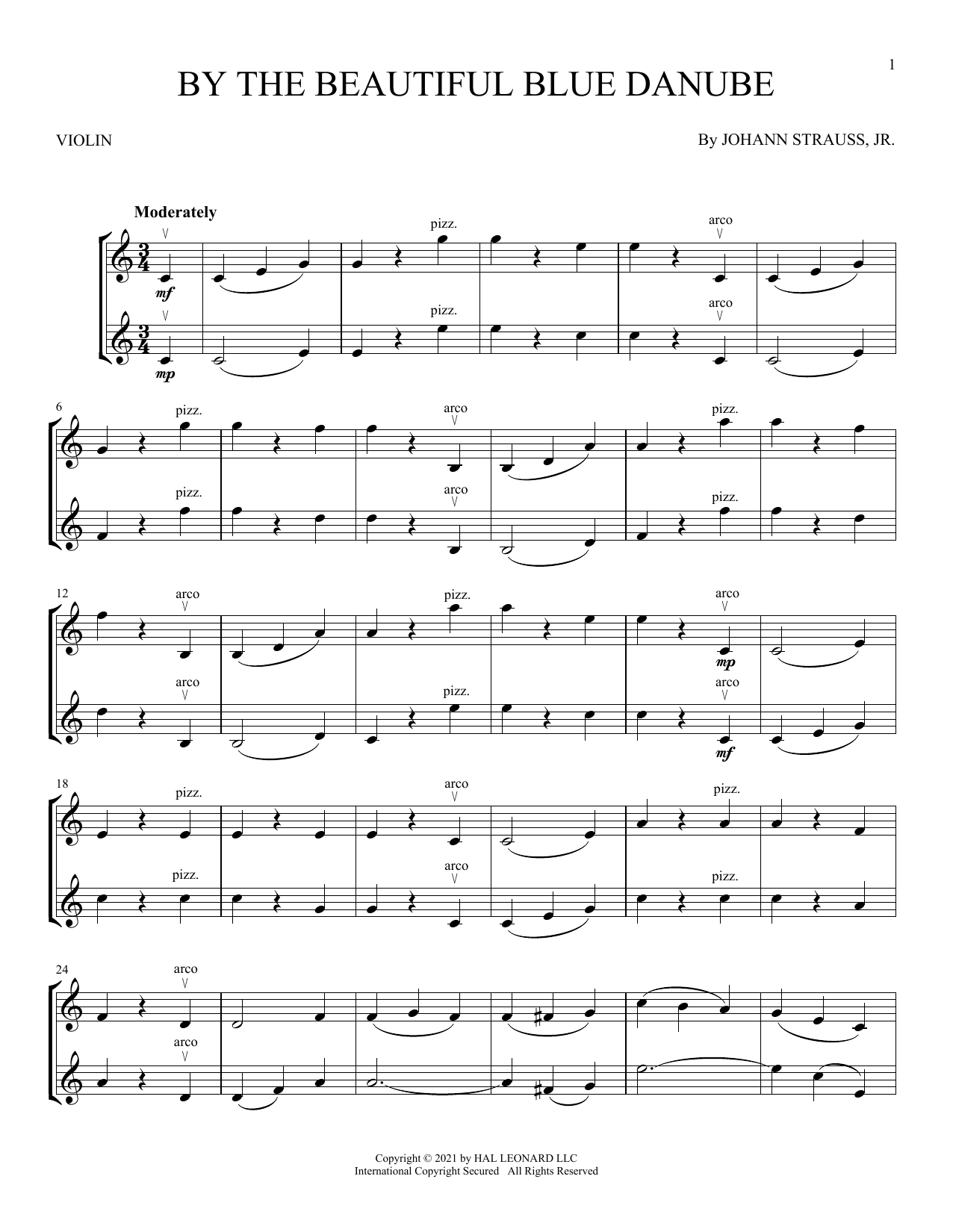 Download Johann Strauss, Jr. By The Beautiful Blue Danube Sheet Music