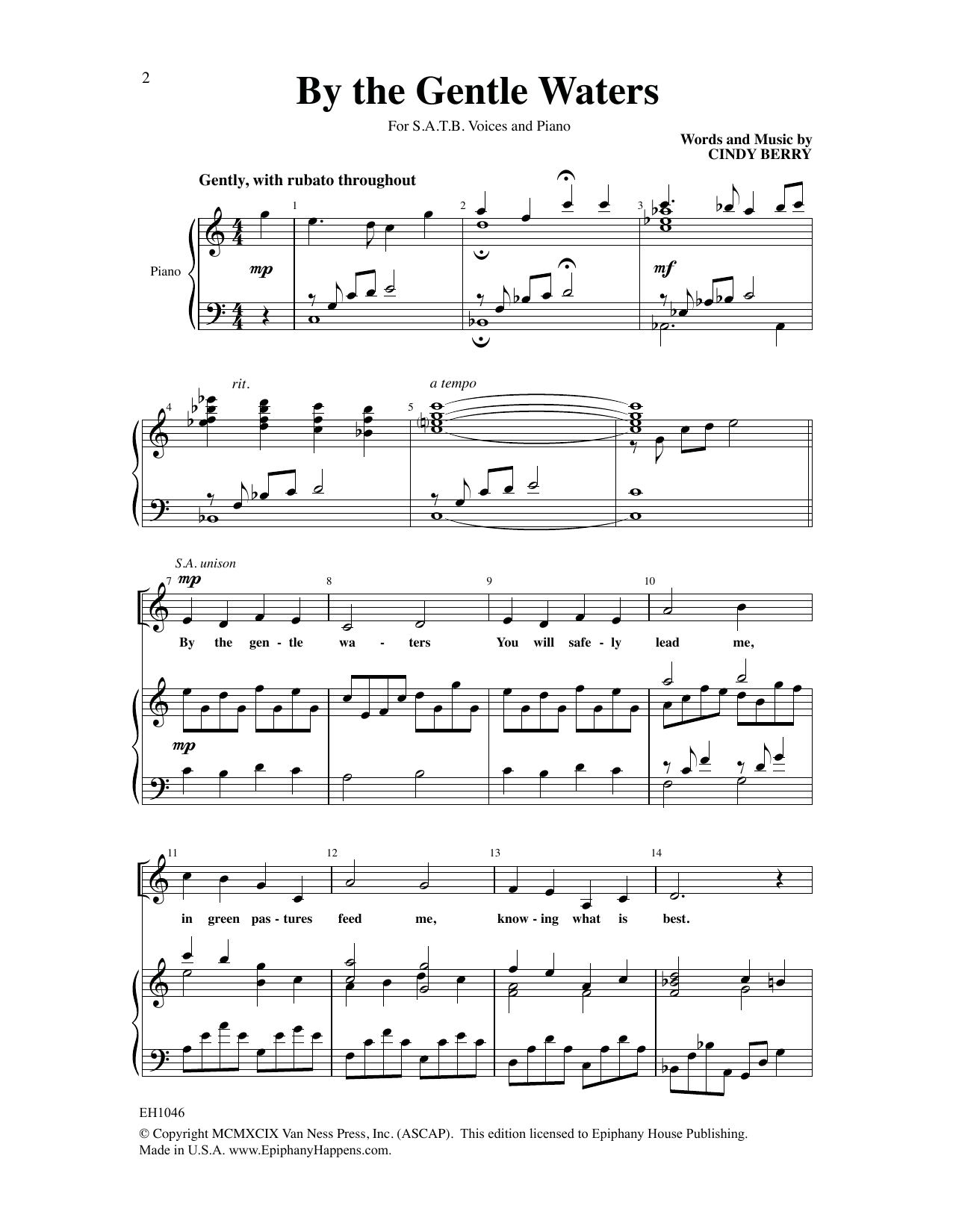 Download Cindy Berry By the Gentle Waters Sheet Music