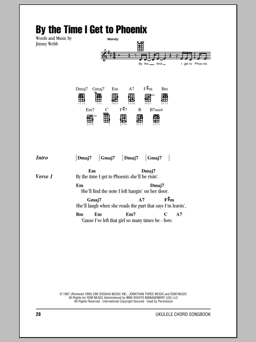 Download Johnny Rivers By The Time I Get To Phoenix Sheet Music