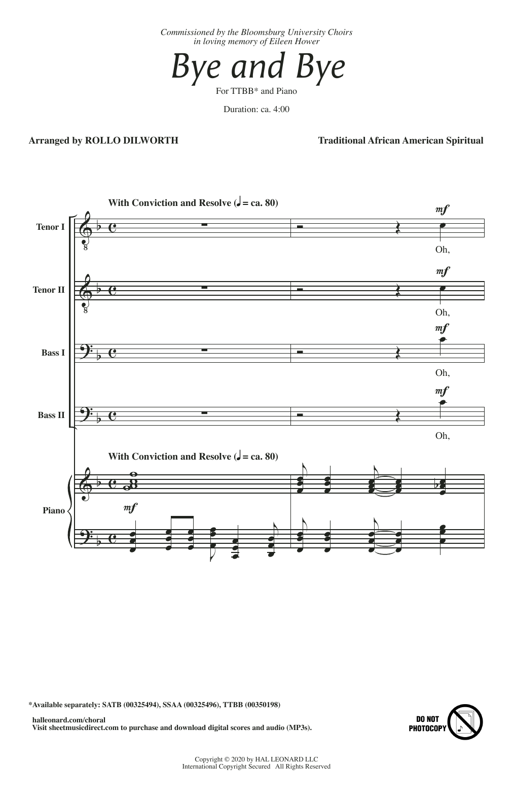 Download Traditional African American Spiritu Bye And Bye (arr. Rollo Dilworth) Sheet Music