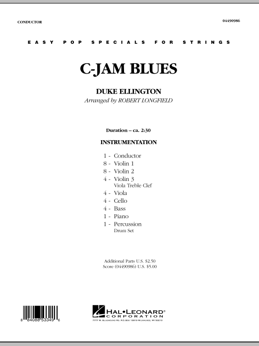 Download Robert Longfield C-Jam Blues - Full Score Sheet Music