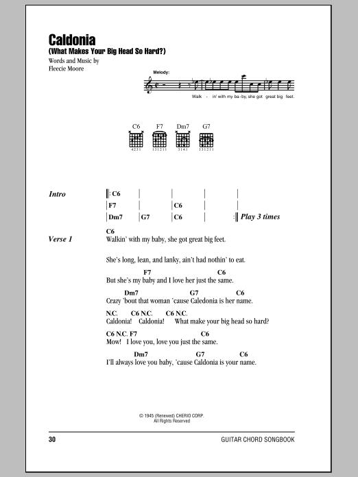 Download Woody Herman Caldonia (What Makes Your Big Head So H Sheet Music