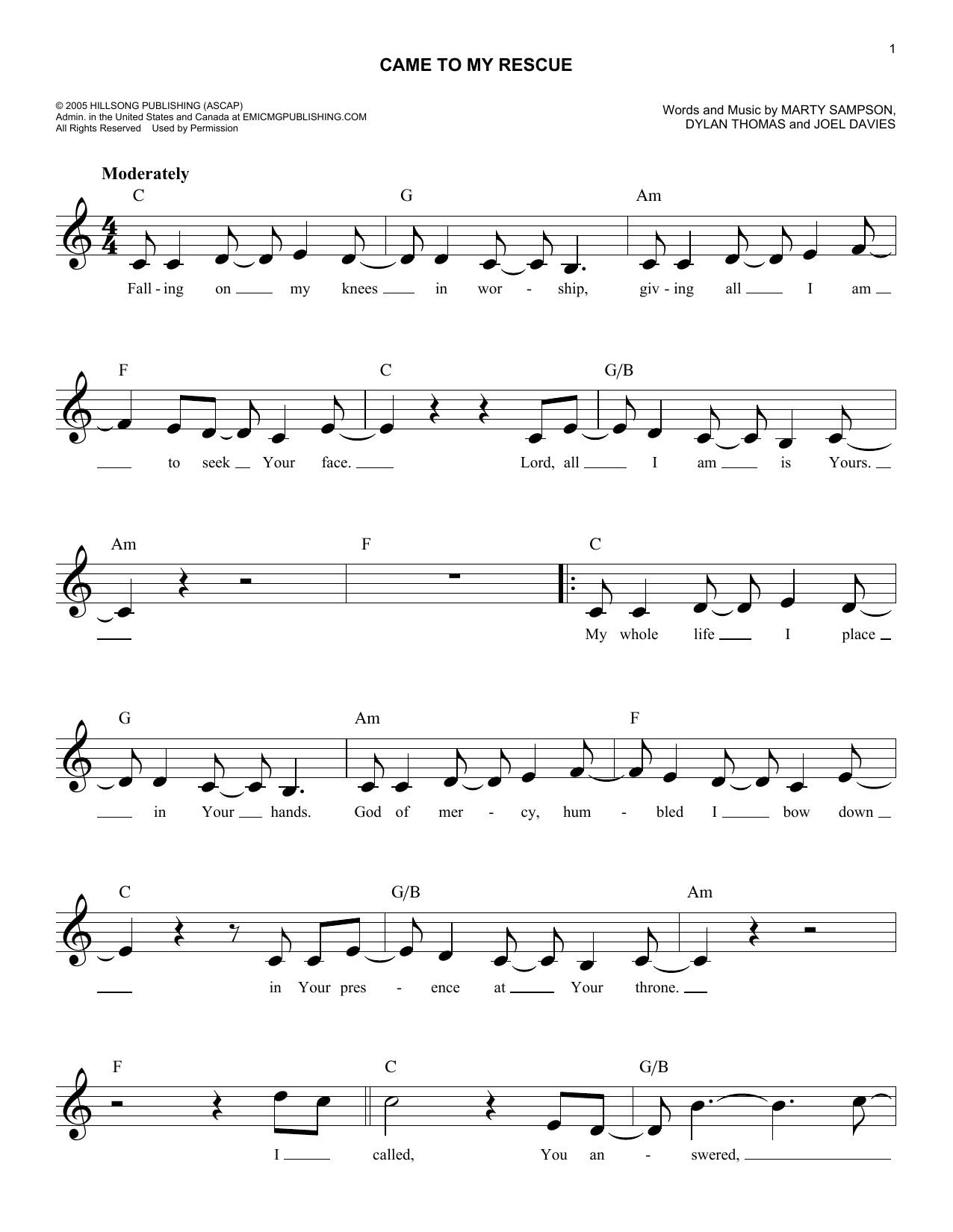 Download Dylan Thomas Came To My Rescue Sheet Music