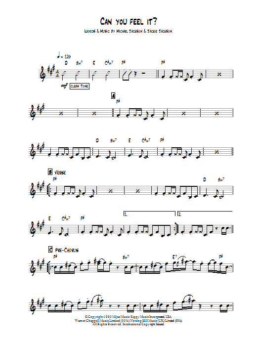 Download The Jackson 5 Can You Feel It Sheet Music